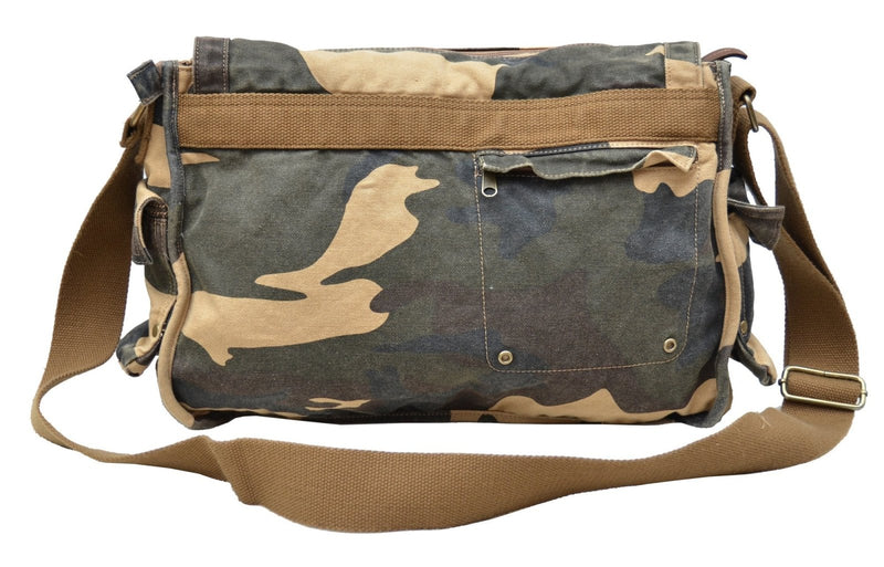 GOOTIUM Canvas Messenger Bag - Vintage Cross Body Shoulder Satchel, Camo