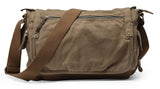 GOOTIUM Canvas Messenger Bag - Vintage Cross Body Shoulder Satchel, Field Tan