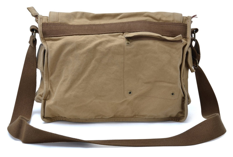 GOOTIUM Canvas Messenger Bag - Vintage Cross Body Shoulder Satchel, Khaki
