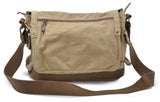 GOOTIUM Canvas Messenger Bag - Vintage Cross Body Shoulder Satchel, Khaki
