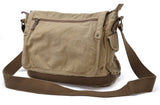 GOOTIUM Canvas Messenger Bag - Vintage Cross Body Shoulder Satchel, Khaki