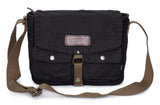 GOOTIUM Canvas Messenger Bag - Vintage Crossbody Shoulder Bag Military Satchel, Charcoal