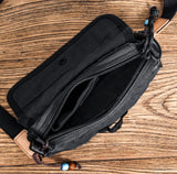 GOOTIUM Canvas Small Crossbody Purse - Flap Shoulder Bag Daily Essentials Pouch, Charcoal