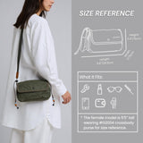 GOOTIUM Canvas Small Crossbody Purse - Flap Shoulder Bag Daily Essentials Pouch, Olive