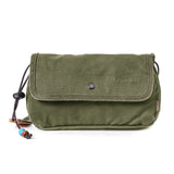 GOOTIUM Canvas Small Crossbody Purse - Flap Shoulder Bag Daily Essentials Pouch, Olive