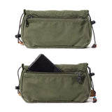 GOOTIUM Canvas Small Crossbody Purse - Flap Shoulder Bag Daily Essentials Pouch, Olive