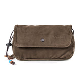 GOOTIUM Canvas Small Crossbody Purse - Flap Shoulder Bag Daily Essentials Pouch, Umber
