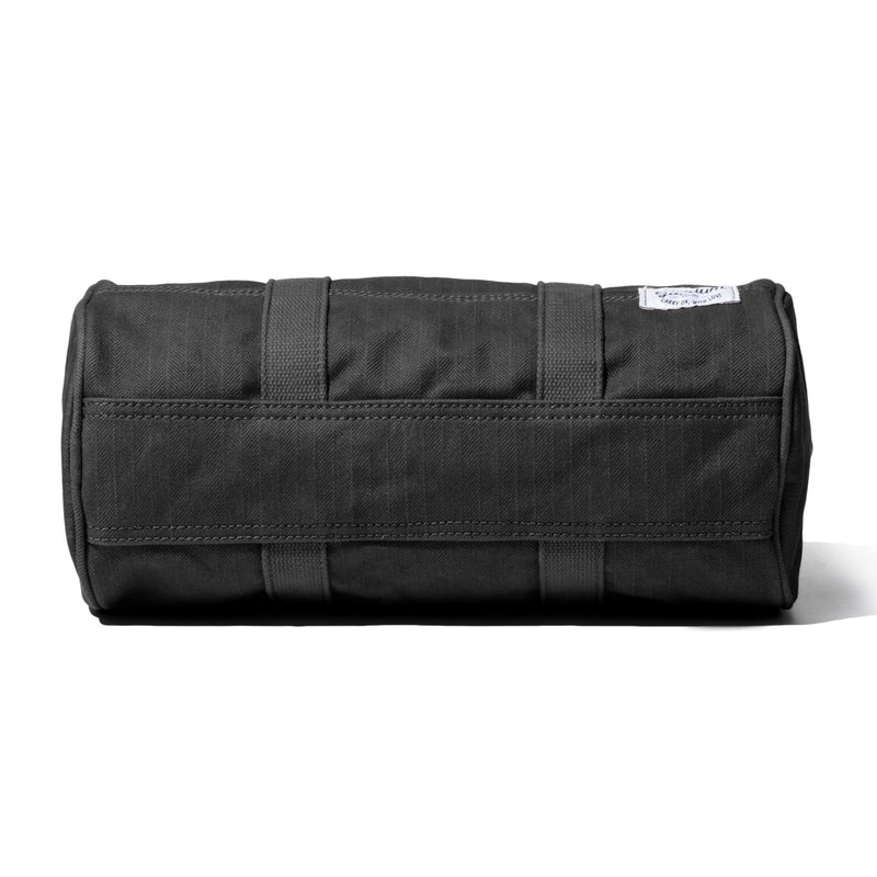 GOOTIUM Compact Crossbody Bag – Canvas Shoulder Bag & Travel Organizer – Vintage Cylinder Style Mini Tote for EDC, Small Barrel Bag for Men & Women, Black
