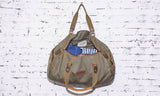 Gootium Duffle Bag - Canvas Travel Duffel Weekender Shoulder Bags Gym Tote, 28L, Army Green
