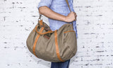 Gootium Duffle Bag - Canvas Travel Duffel Weekender Shoulder Bags Gym Tote, 28L, Army Green