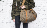 Gootium Duffle Bag - Canvas Travel Duffel Weekender Shoulder Bags Gym Tote, 28L, Army Green