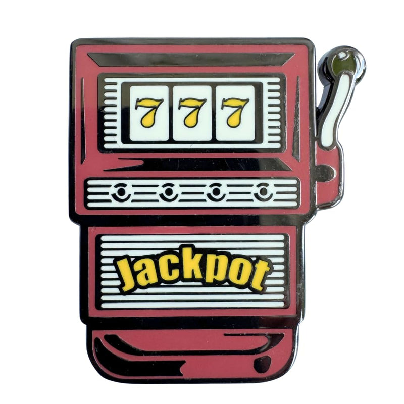 Gootium Jackpot Slot Machine Enamel Pin - Vintage Cute Fun Lapel Lucky Brooch for Backpacks, Hats, and Clothes - Spin to Win