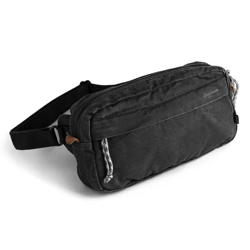 Gootium Men’s Crossbody Pack - Canvas Daily Essentials Sling Bag Small Shoulder Backpack, Charcoal
