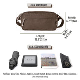 Gootium Men’s Crossbody Pack - Canvas Daily Essentials Sling Bag Small Shoulder Backpack, Umber