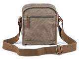 GOOTIUM Small Canvas Cross Body Messenger Bag, Army Green