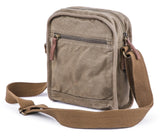 GOOTIUM Small Canvas Cross Body Messenger Bag, Army Green