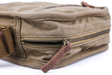 GOOTIUM Small Canvas Cross Body Messenger Bag, Army Green