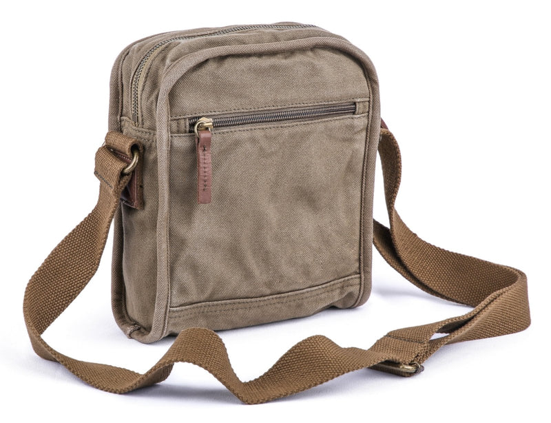 GOOTIUM Small Canvas Cross Body Messenger Bag, Army Green