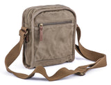 GOOTIUM Small Canvas Cross Body Messenger Bag, Army Green