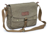 Gootium Vintage Canvas Messenger Bag & Waxed Pencil Pouch Set