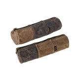 GOOTIUM Waxed Canvas Pencil Pouch Set - Vintage Zippered Stationery Organizer for Pens, Pencils, and Accessories Handmade Multi-Purpose Utility Case