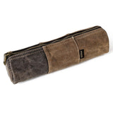 Gootium Waxed Canvas Stationary Organizer Set - 2 Zipper Pouch and Pencil Case