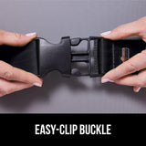 GORILLA GRIP Heavy Duty 4 Pack Adjustable Luggage Straps for Suitcases, Easy to Identify Travel Belt Connector Holds Suitcase Together, Extends Life of Bag, Strap Connects Two Bags, Accessories, Black