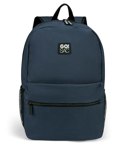 GO!SAC Travel Backpack Spacious for Books and Laptops Comfortable Adjustable Straps Zip-around Closure Bottle Pockets 17Inch
