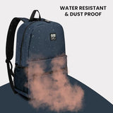 GO!SAC Travel Backpack Spacious for Books and Laptops Comfortable Adjustable Straps Zip-around Closure Bottle Pockets 17Inch