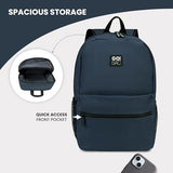 GO!SAC Travel Backpack Spacious for Books and Laptops Comfortable Adjustable Straps Zip-around Closure Bottle Pockets 17Inch