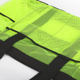 GOTDYA Extra Large Beach Bag, XL Mesh Tote with Zipper and Pockets Ideal for Your Family Lake/Cruise/Beach Vacation Essentials - Fluorescent Green