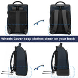 GOTECH Rolling Backpack Waterproof Commuter Backpack with Wheels for Business, Laptop Compartment for 15.6 - Inch Laptop, Wheeled Carry - On Bag for Adults