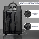 GOTECH Rolling Backpack with Wheels，Waterproof Wheeled Backpack with USB Ports, Travel Laptop Backpack for 15.6 - Inch Laptop, Carry - On Luggage for Business Travel College Work Bag