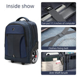 GOTECH Rolling Backpack,Waterproof Backpack with Wheels for Business and Travel Commuter, Carry on Backpack with Laptop Compartment, Fit 17 Inch Laptop, Wheeled Backpack for Adults