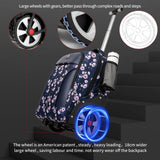 GOTECH Rolling Backpack,Waterproof Backpack with Wheels for Business and Travel Commuter, Carry on Backpack with Laptop Compartment, Fit 17 Inch Laptop, Wheeled Backpack for Adults