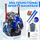 GOTECH Softball Bag for Youth & Adults, Baseball Bag with Fence Hook, Lightweight Bat Backpack with Shoe Compartment, Large Main Compartment for Helmet