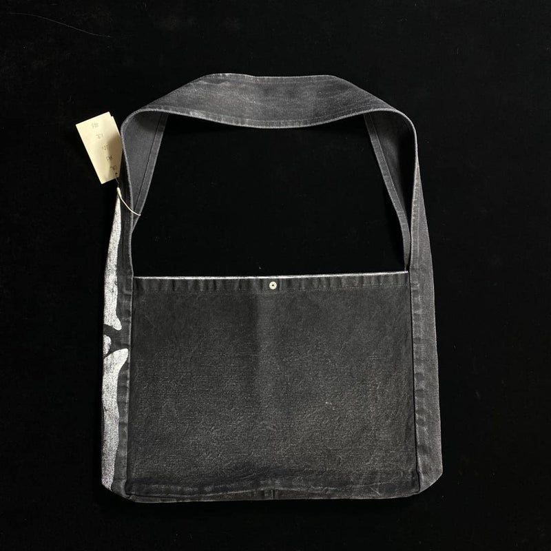 Gothic Grunge Messenger Bag - Skull Purse (Grey)