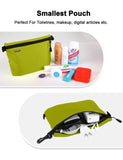 GOX 3 Pack Travel Toiletry Bag for Men Carry On Packing Organizer Zipper Pouch Portable Cosmetic Pouch Accessory Document Electronics (Green)