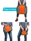 GOX Premium 5 - Piece Packing Cubes Set for Travel, Lightweight Durable Luggage Organizer Bags with Double Zipper Mesh Top, 1 Large 2 Medium 2 Small, Nylon, Space - Saving Suitcase Storage (Orange)