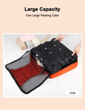 GOX Premium 5 - Piece Packing Cubes Set for Travel, Lightweight Durable Luggage Organizer Bags with Double Zipper Mesh Top, 1 Large 2 Medium 2 Small, Nylon, Space - Saving Suitcase Storage (Orange)