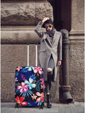 GOXUNYUAN Suitcase Cover, Carry on Luggage Cover Protector - Travel Elastic Spandex Luggage Covers Fits 29 30 Inch Flower