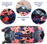 GOXUNYUAN Suitcase Cover, Carry on Luggage Cover Protector - Travel Elastic Spandex Luggage Covers Fits 29 30 Inch Flower