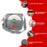 Grab & Go Disc Golf Bag - Fits 4-6 Discs - Small Disc Golf Bag Including Bag Pin - Sling Over Shoulder Style, Lightweight & Durable - Great for All Skill Levels