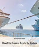 GreatShield Cruise Luggage Tag Holder (8 Pack) Cruise Tag Holder with Zip Seal & Steel Loops, Weather Resistant PVC Pouch for Royal Caribbean and Celebrity Cruise Line
