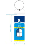 GreatShield Cruise Luggage Tag Holder (8 Pack) Cruise Tag Holder with Zip Seal & Steel Loops, Weather Resistant PVC Pouch for Royal Caribbean and Celebrity Cruise Line