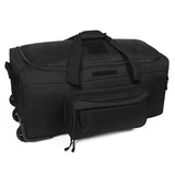 Greencity Duffel Bag Wheels Rolling Deployment Wheeled Military Suitcase Heavy - Duty Extra large deployment bag Capacity 32 Inch，Black
