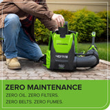 Greenworks 40V (660 CFM / 165 MPH) Brushless Backpack Leaf Blower, Commercial - Grade Power for Yards, Driveways, Patios, Includes 5.0Ah Battery & 5A Rapid Charger