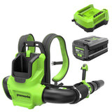 Greenworks 80V (750 CFM / 180 MPH) Brushless Backpack Leaf Blower, Variable Speed for Large Properties, Dislodge Gravel from driveways or Packed Snow from walkways, Includes 4.0Ah Battery and Charger