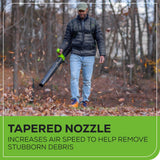 Greenworks 80V (750 CFM / 180 MPH) Brushless Backpack Leaf Blower, Variable Speed for Large Properties, Dislodge Gravel from driveways or Packed Snow from walkways, Includes 4.0Ah Battery and Charger