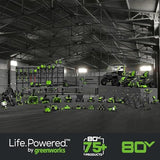 Greenworks 80V (750 CFM / 180 MPH) Brushless Backpack Leaf Blower, Variable Speed for Large Properties, Dislodge Gravel from driveways or Packed Snow from walkways, Includes 4.0Ah Battery and Charger